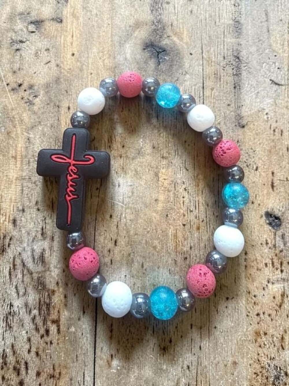 Patriotic Faith Beaded Bracelet